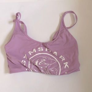 Purple gymshark sports bra